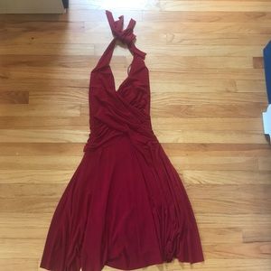 Red Halter Dress